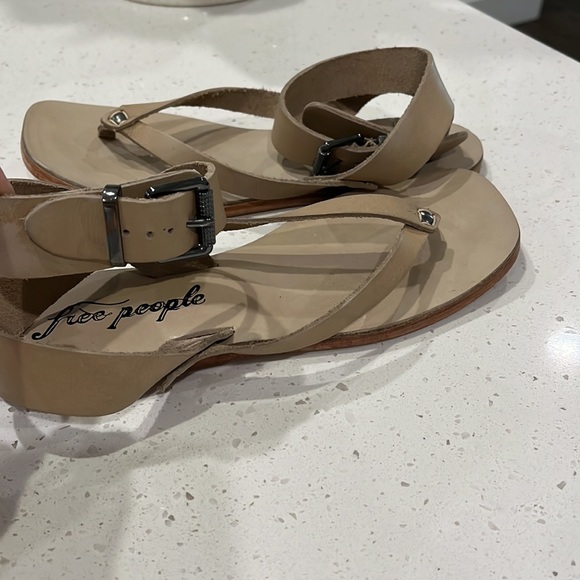 Free People Womens Tan Ankle Strap Leather Sandals Size 36 - Picture 2 of 8